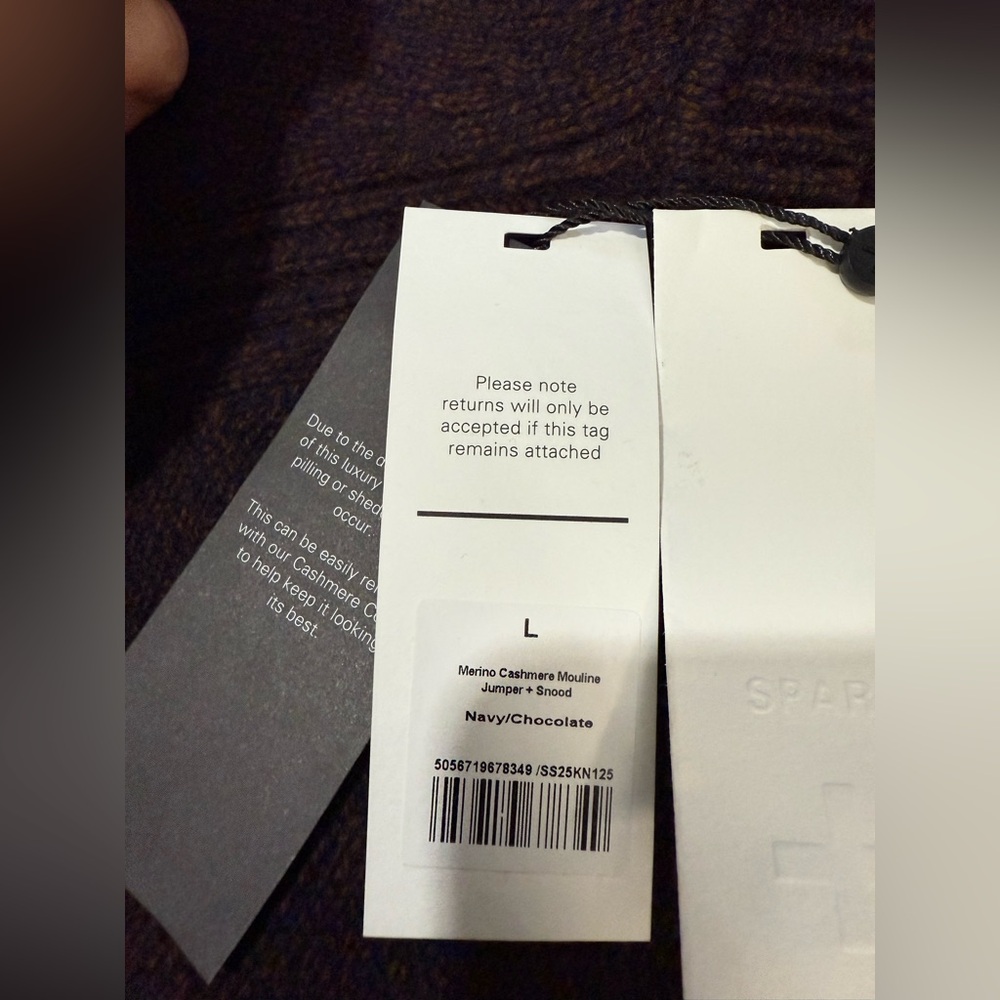 NWT Me + Em Merino Cashmere Mouline Sweater and snood! - Picture 4 of 11